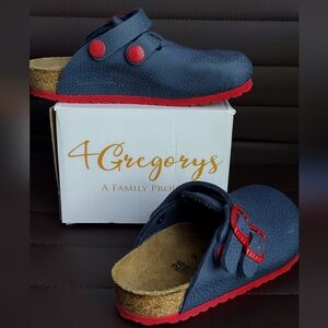 Blue and Red Birkenstock Kid Shoe